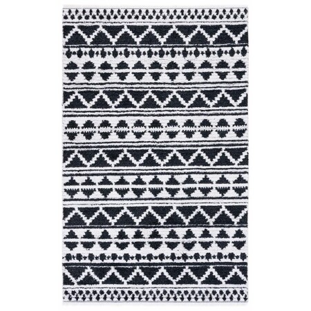 Safavieh 8 x 10 ft. Augustine 800 Black & Ivory Power Loomed Rectangle Area Rug AGT847Z-8